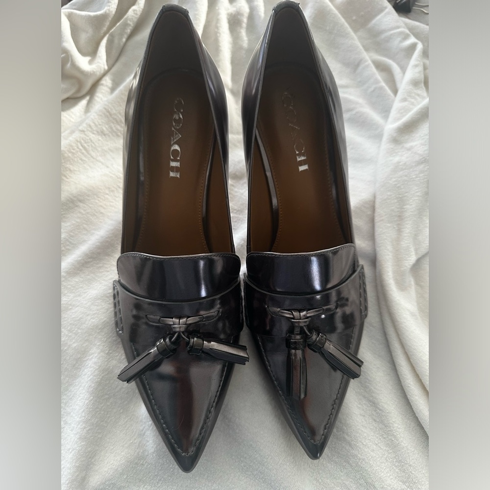 Coach metallic heels